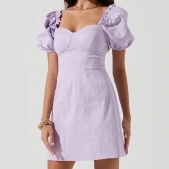 ASTR The Label Skylar Puff Sleeve Mini Dress - Picture 1 of 3